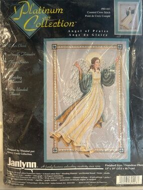 Janlynn Platinum Collection- 1999 Counted Cross Stitch Kit-Angel of Praise